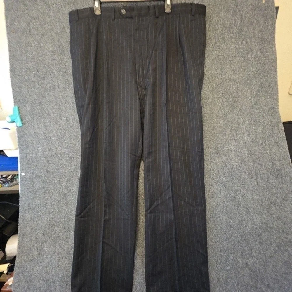 Lauren Ralph Lauren Suit Mens 48 44x32 Black Wool 2 Piece Jacket Pants Formal